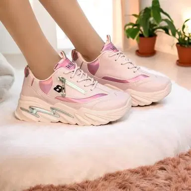 Women's Pink Chunky Sneakers