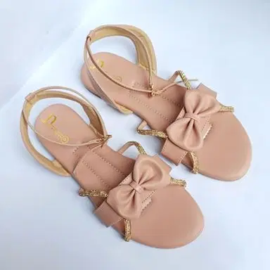 Girls' Pink Bow Sandals