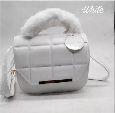 White Quilted Handbag
