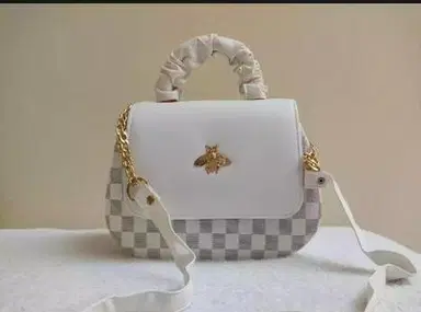 Elegant Checkered Handbag