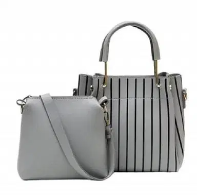 Stylish Grey Handbag Set