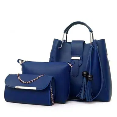 Elegant Blue Handbag Set