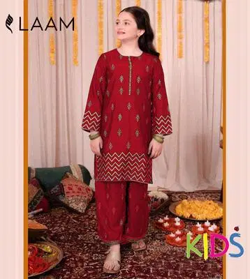 Red Kids Shalwar Kameez Set