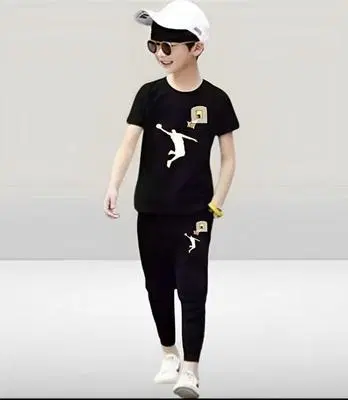 Kids' Black Sporty Outfit Set