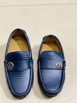 Blue Leather Loafers
