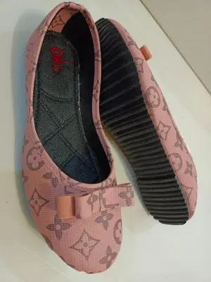 Pink Patterned Ballet Flats