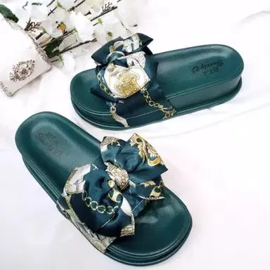 Elegant Bowknot Slide Sandals