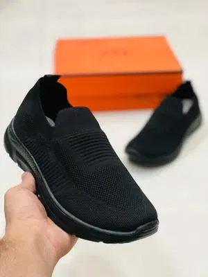 Black Slip-On Sneakers