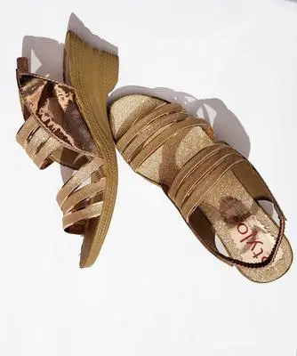 Gold Strappy Sandals