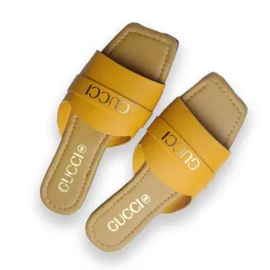 Yellow Gucci Slide Sandals