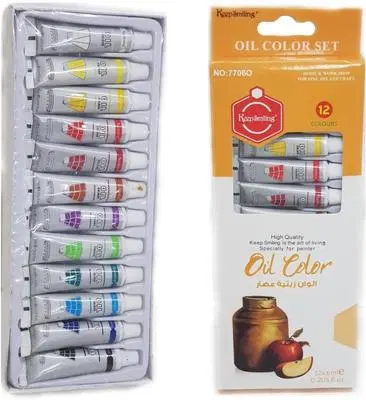 12 Color Oil Paint Set