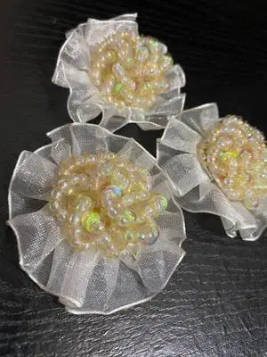 Handmade Beaded Floral Brooch