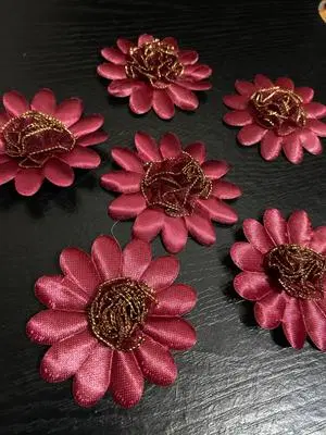 Decorative Satin Flower Appliques