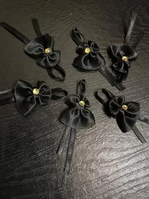 Black Satin Ribbon Bows