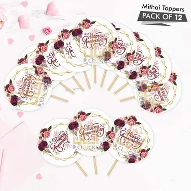 Happy Anniversary Mithai Toppers Pack