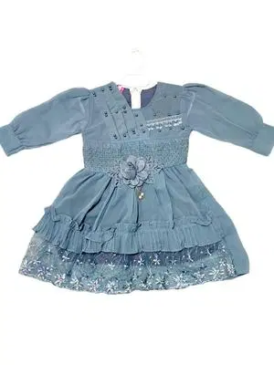 Blue Girls' Party Dress