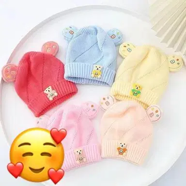 Cute Baby Beanies with Bear Ears