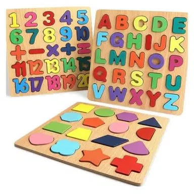 Wooden Educational Puzzle Set