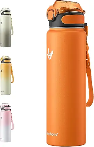 Insulated Water Bottle with Flip Top Lid
