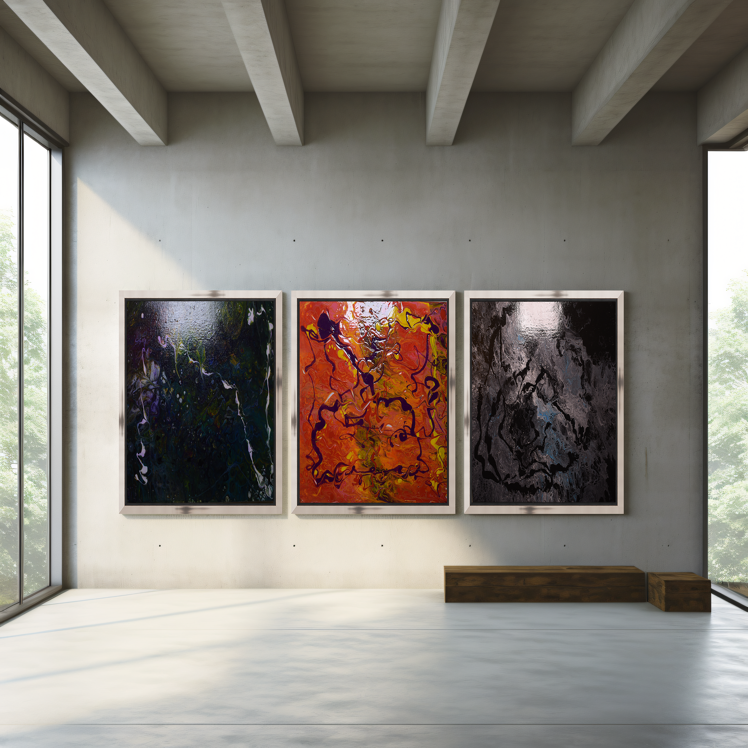 Acrylic Pour Paintings