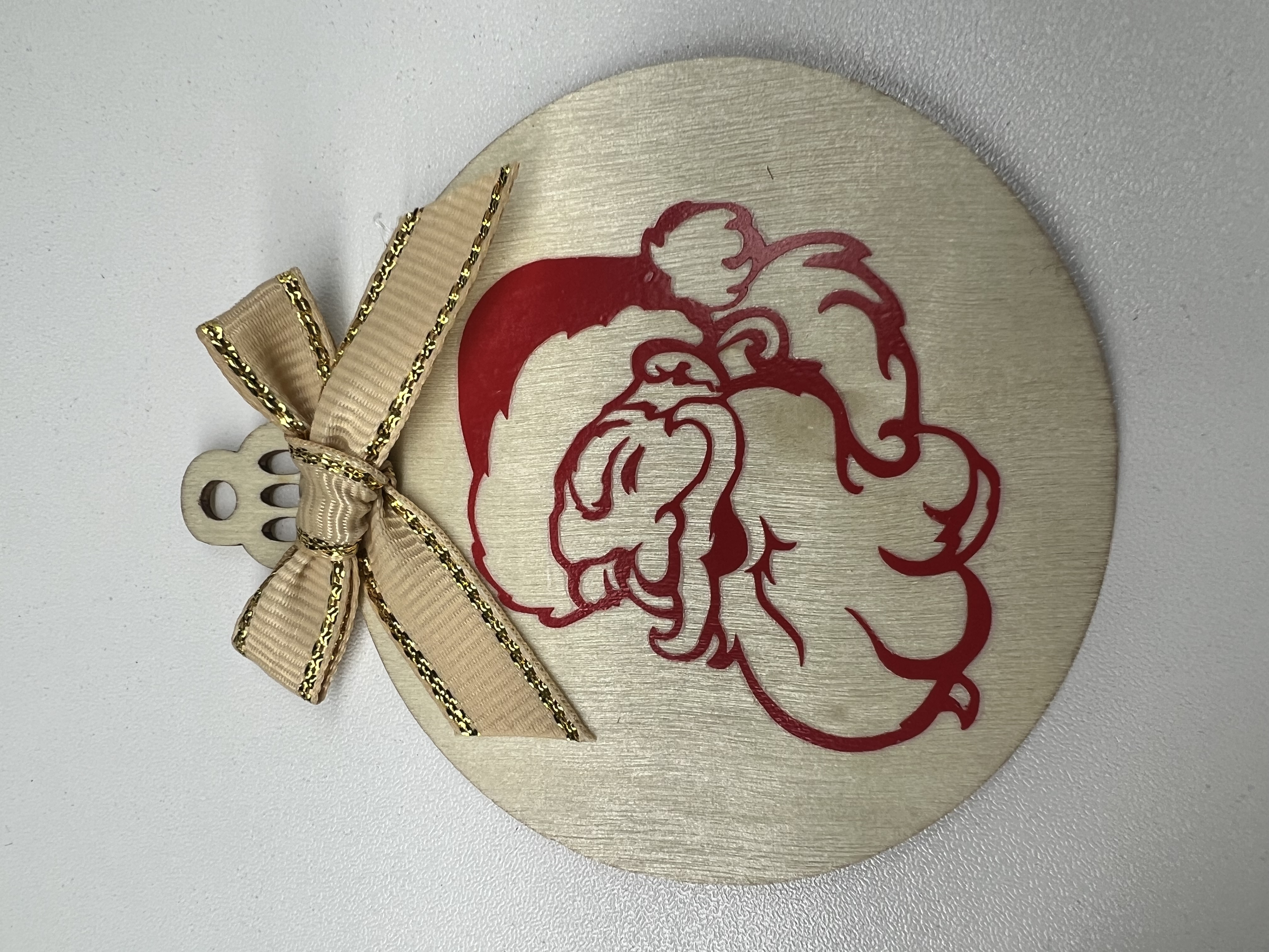 Boule de Noël personnalisable – Bois naturel