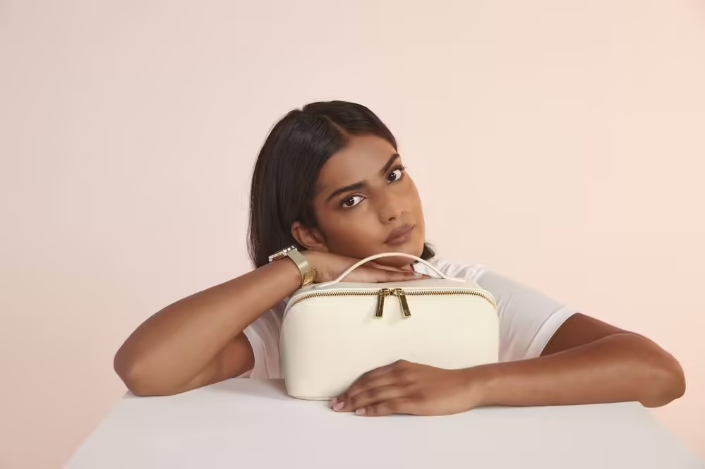 Trousse de toilette grand angle – Simili cuir – Personnalisable