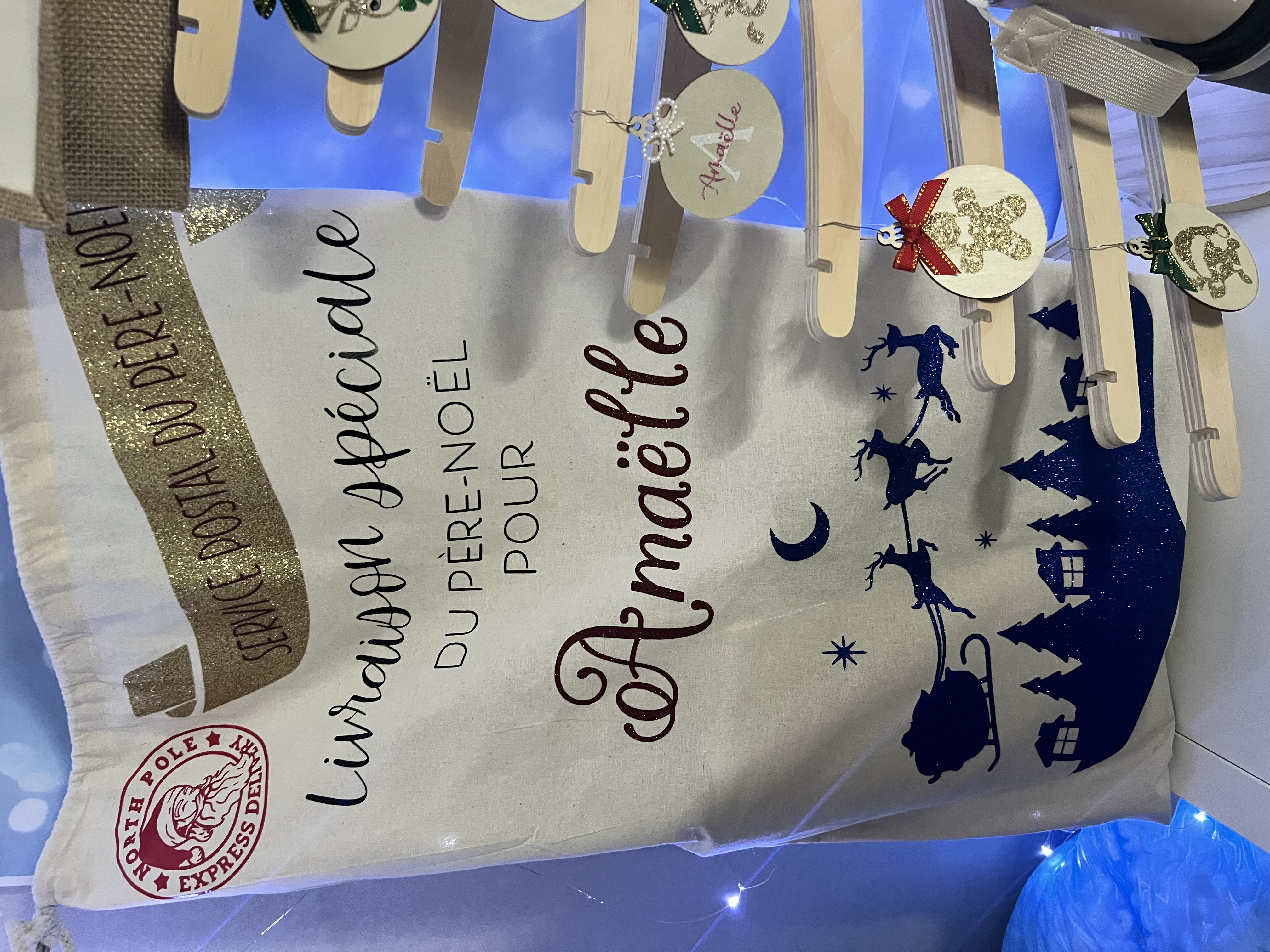 Hotte de Noël personnalisable – Coton biologique