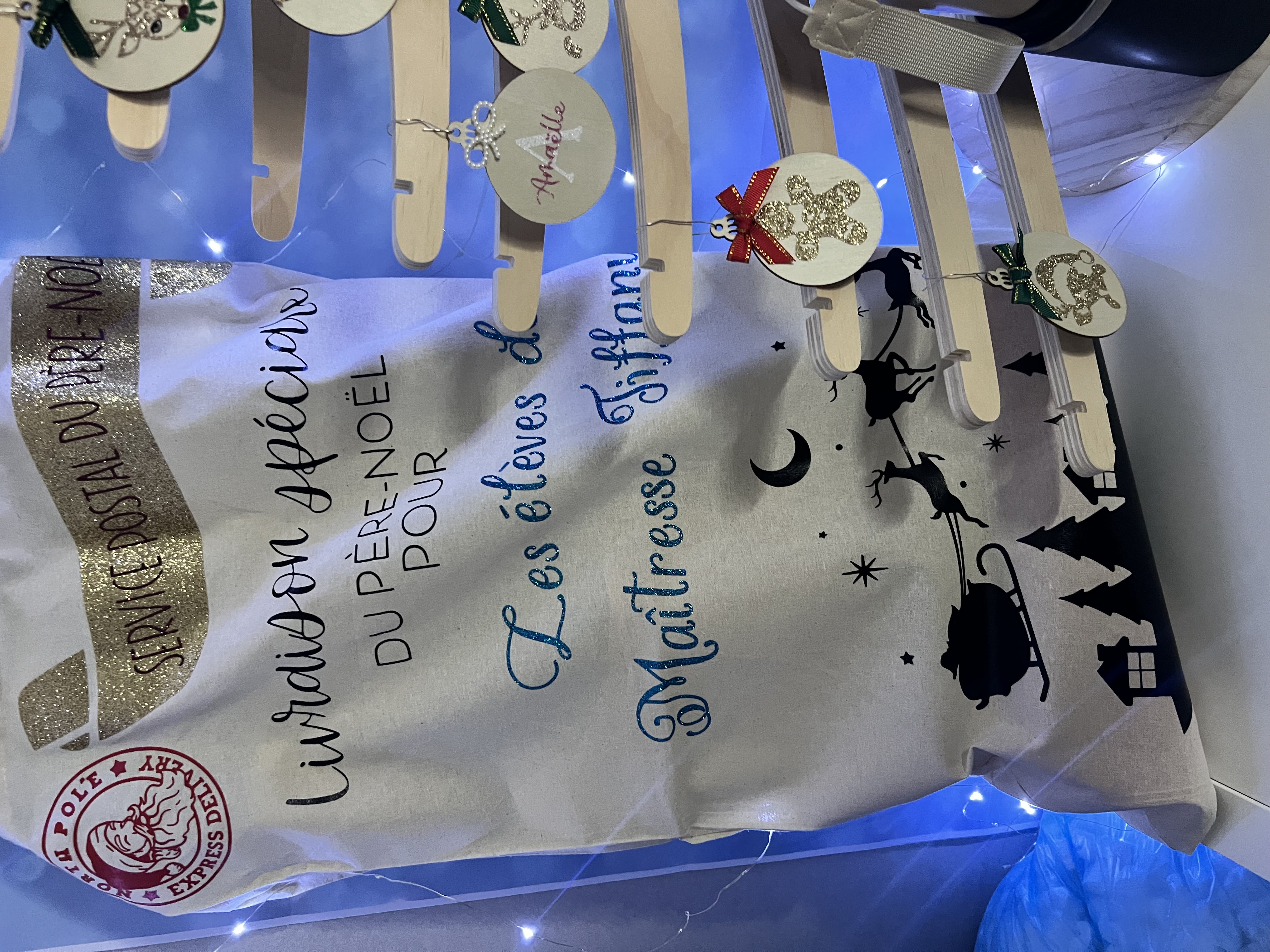 Hotte de Noël personnalisable – Coton biologique