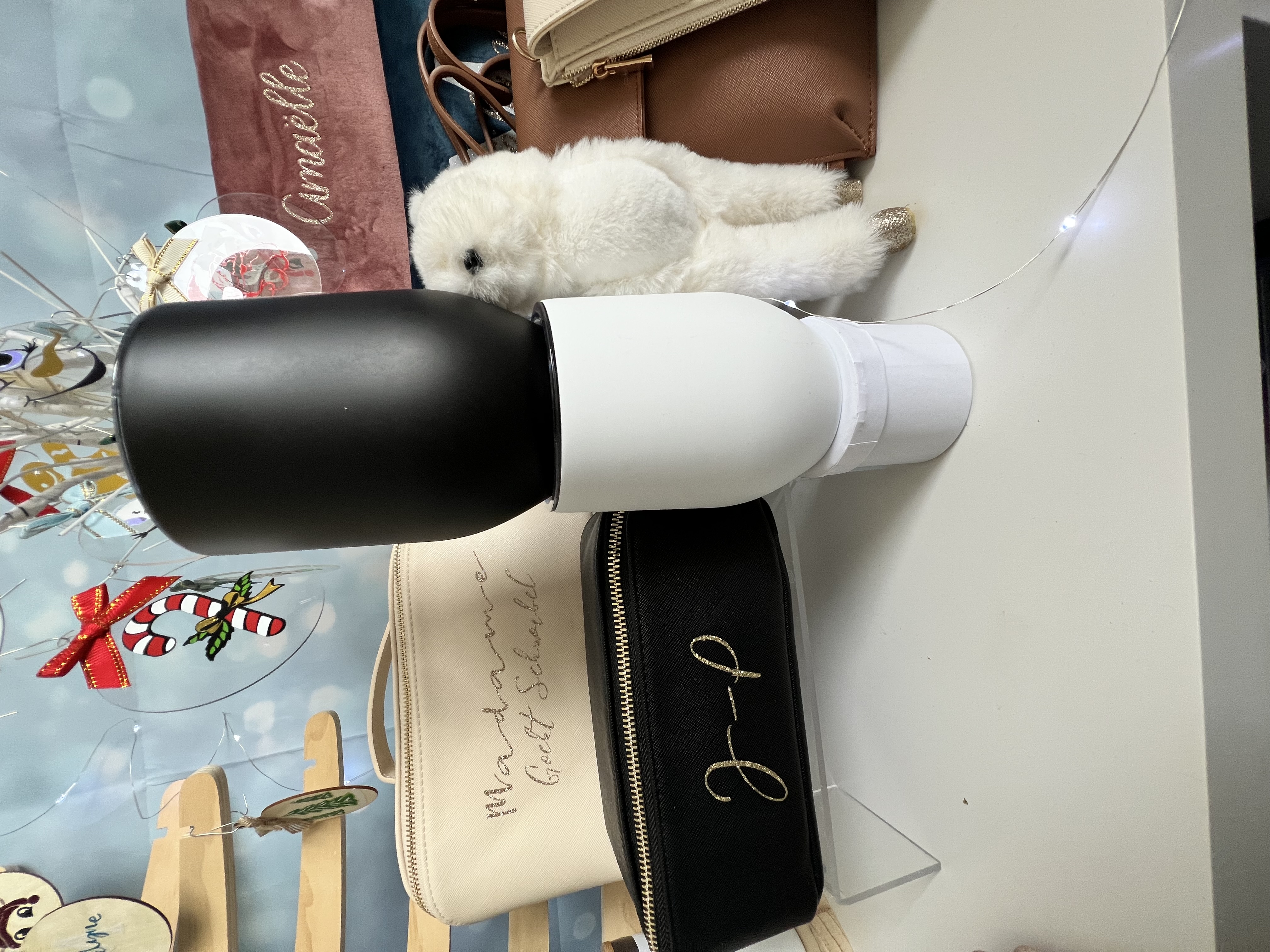 Mug isotherme bombé – Couvercle transparent – Personnalisable