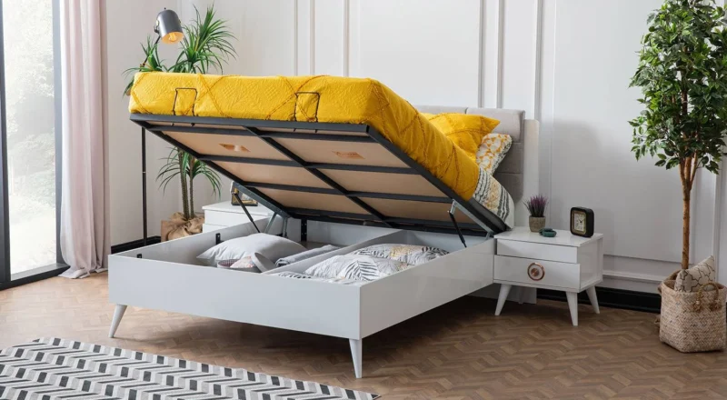 Retro Weiß Schlafzimmer Set