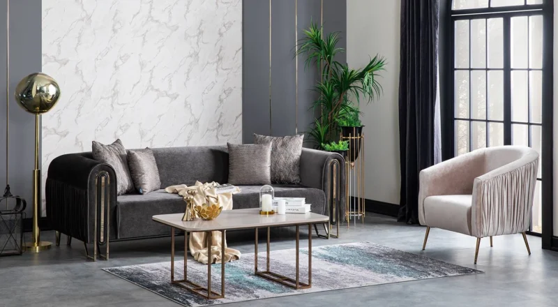 Ottoman Dreisitzer-Sofa mit Bettfunktion