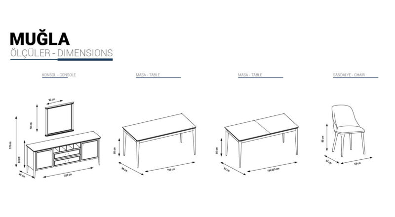 Mugla Spiegel für Anrichte