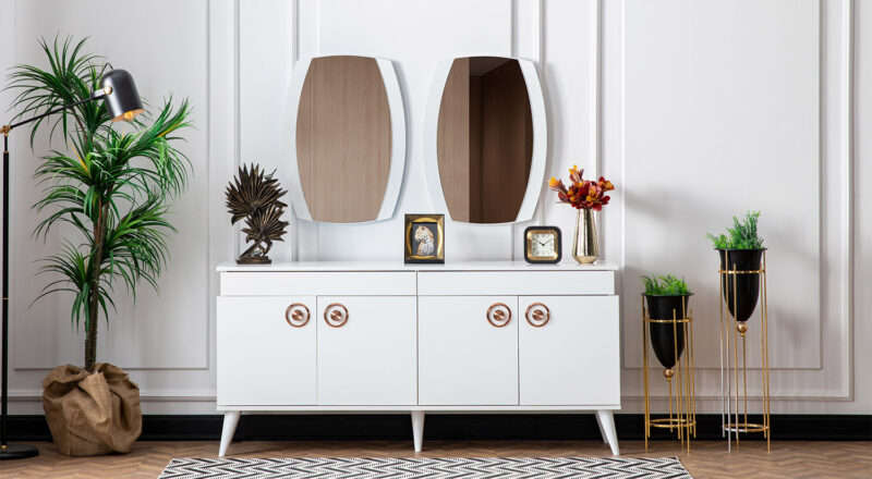 Retro Spiegel für Anrichte