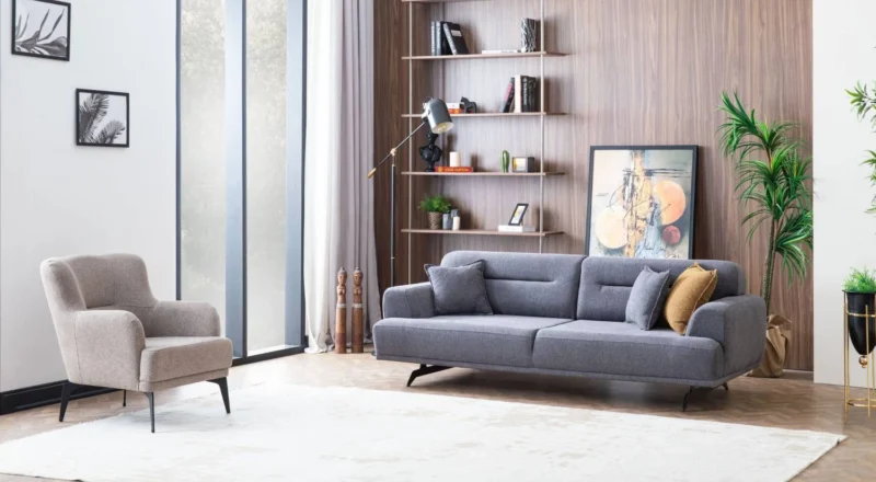 Aqua Zweisitzer-Sofa mit Bettfunktion