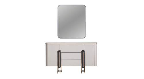 Ottoman Schminktisch mit Spiegel