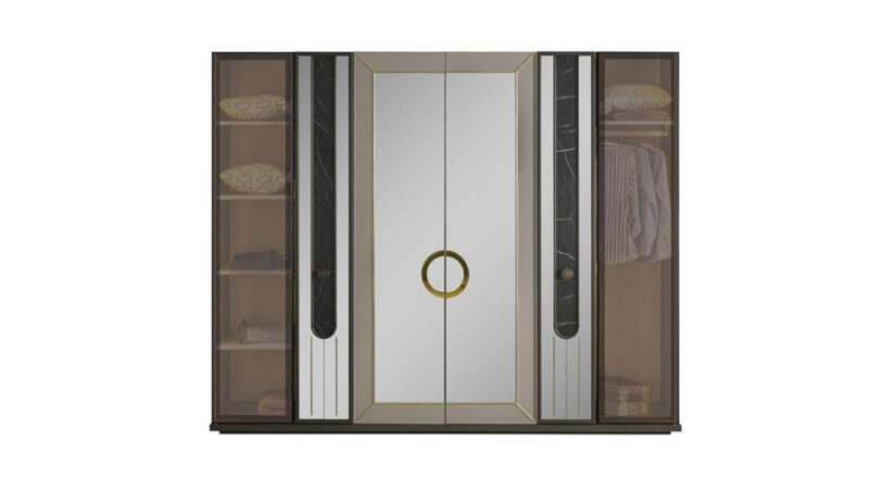 Lizbon Stil Kleiderschrank mit 6 Türen