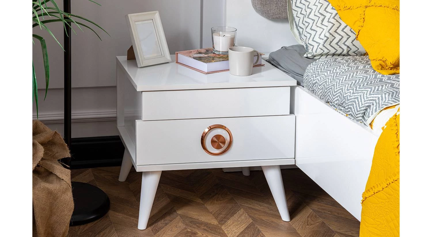 Retro Weiß Nachtkasten