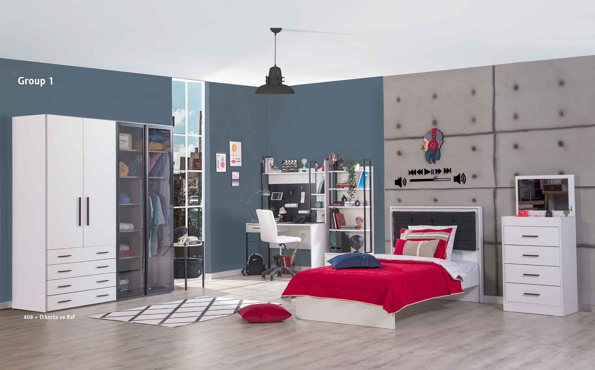 Atlas White Kinderzimmer Set