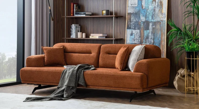 Aqua Dreisitzer-Sofa mit Bettfunktion