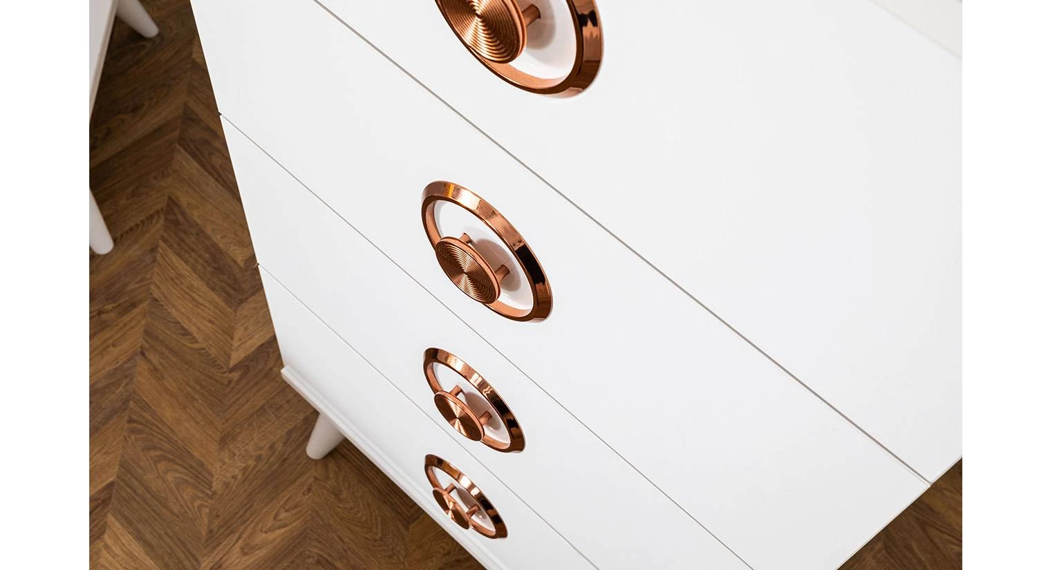 Retro Weiß Wäscher Kommode