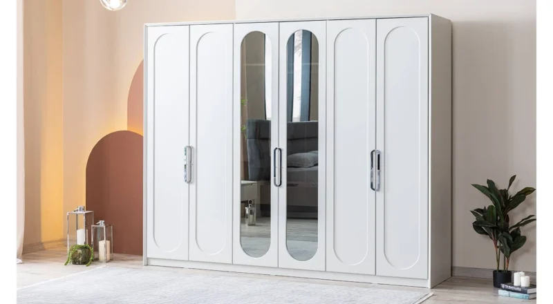 Milas Kleiderschrank mit 6 Türen