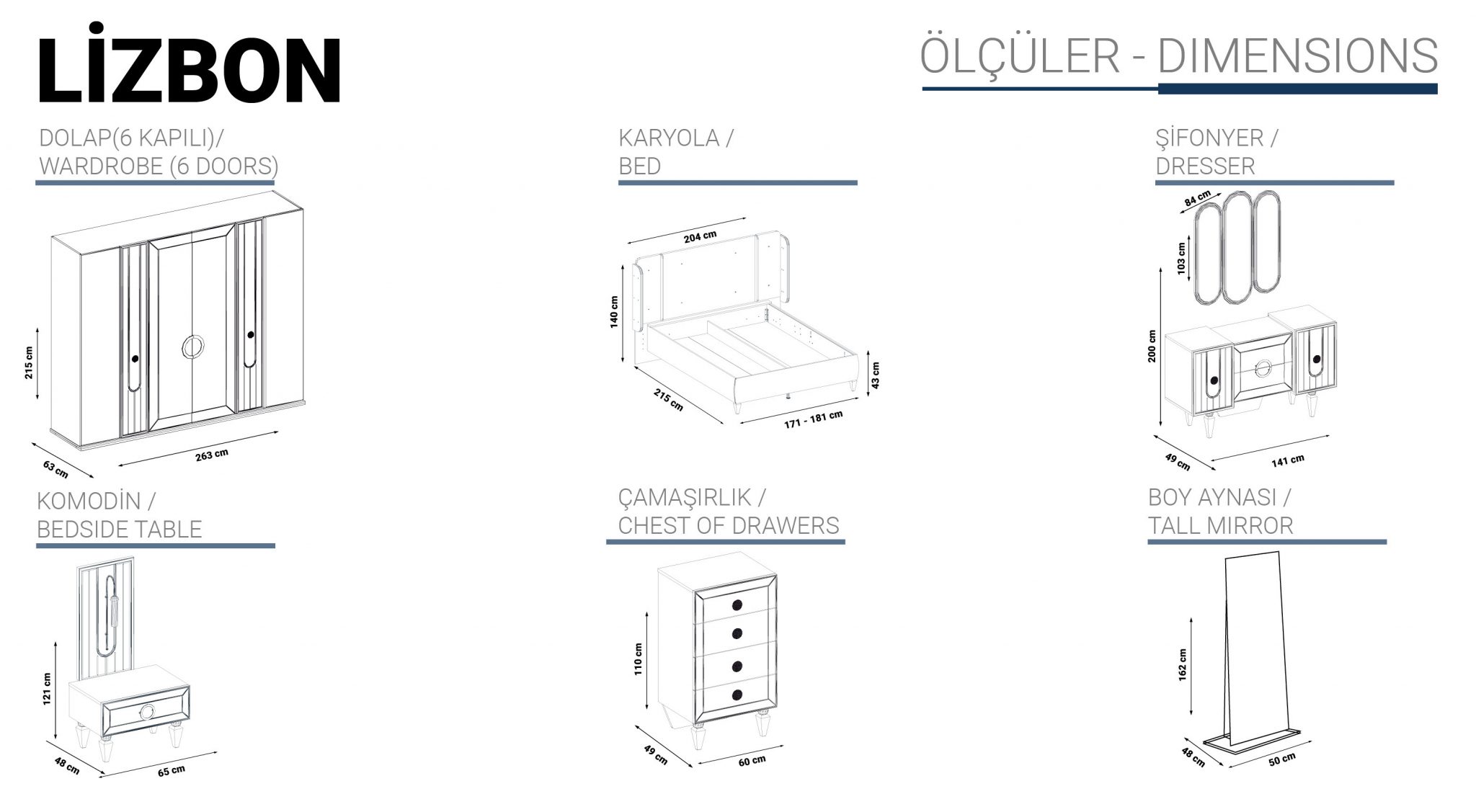 Lizbon Stil Nachtkasten