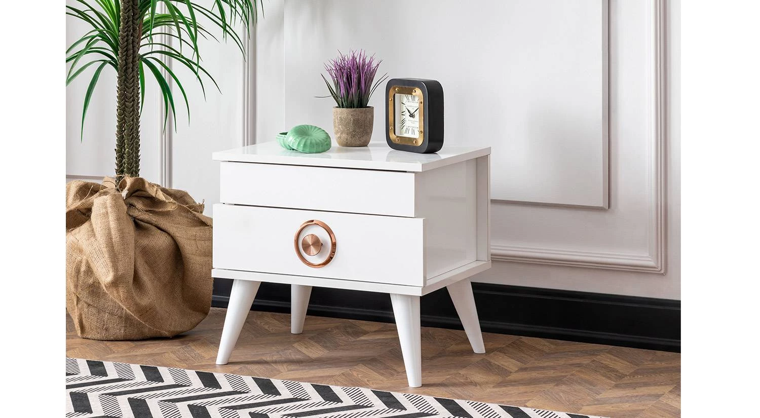 Retro Weiß Nachtkasten