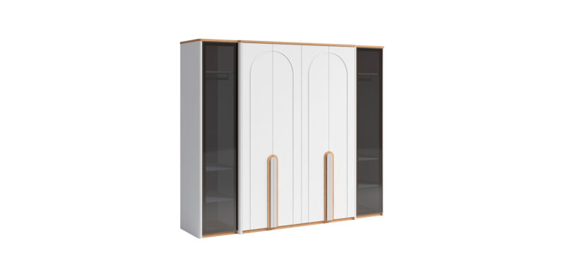 Bodrum Kleiderschrank mit 6 Türen