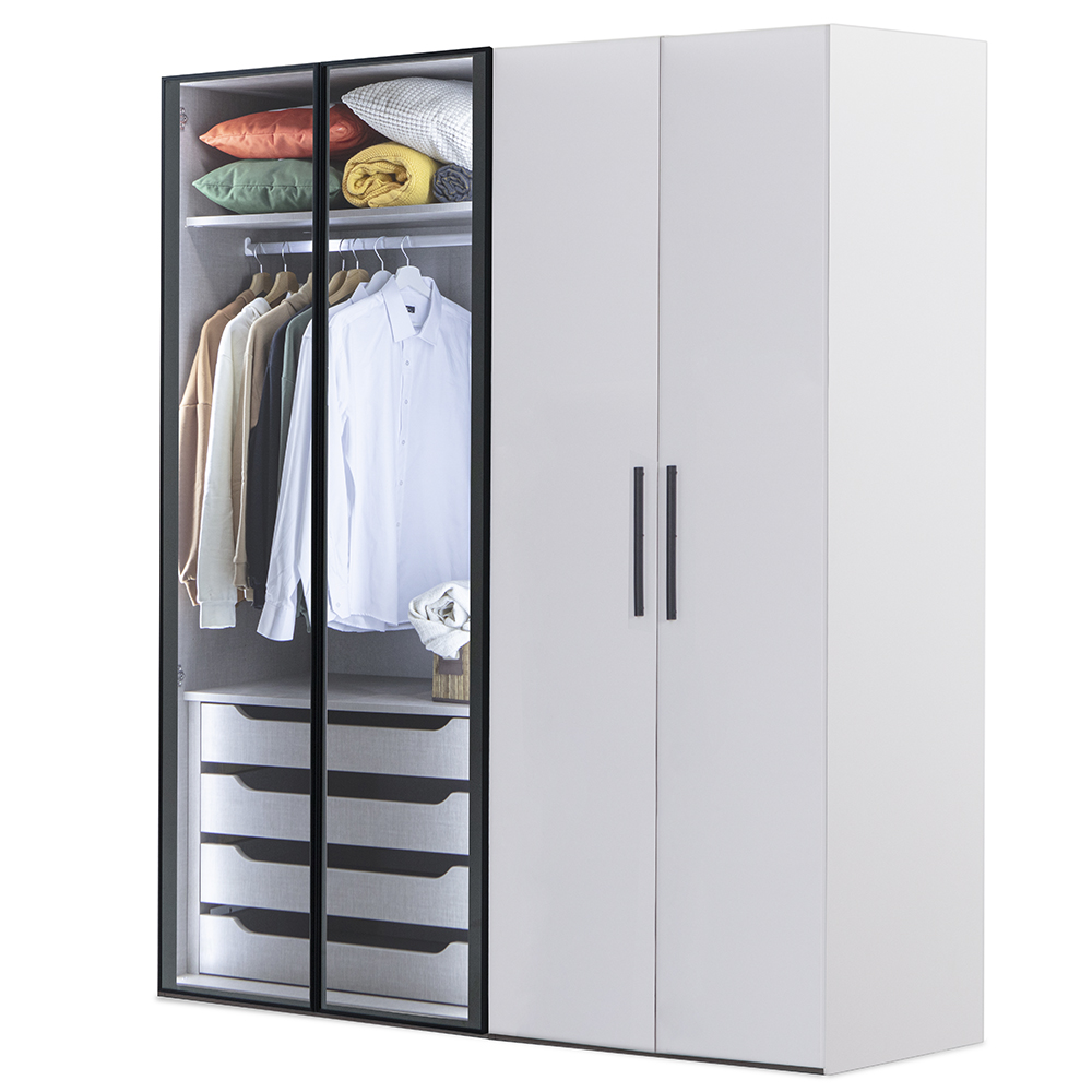 Kleiderschrank mit vier Türen AW-404+2K