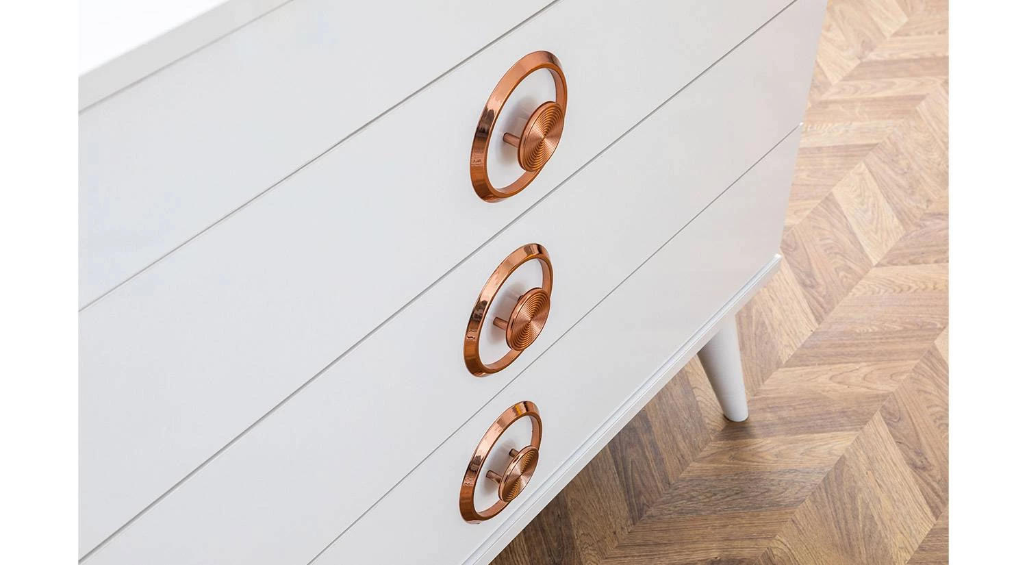 Retro Weiß Schminktisch mit Spiegel