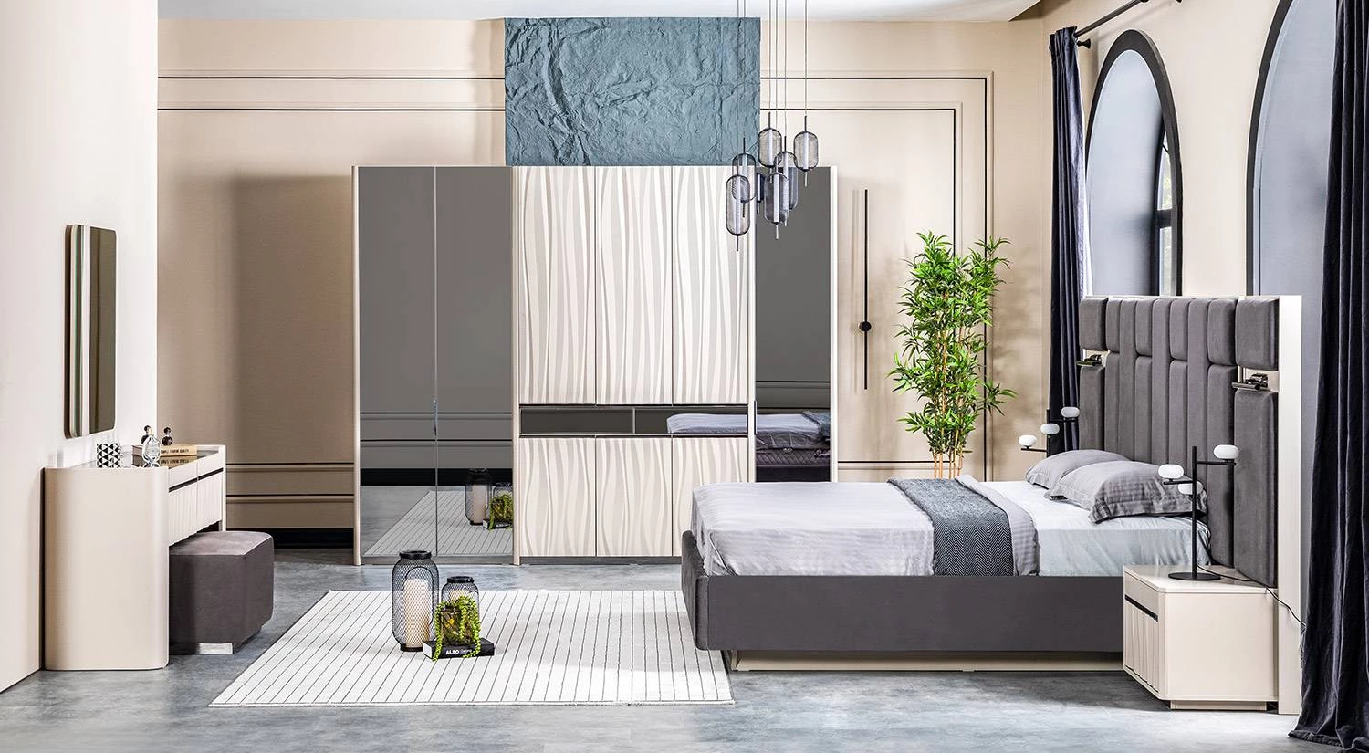 Pamukkale Nachtkasten mit Panel