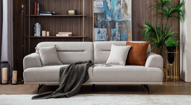 Aqua Dreisitzer-Sofa mit Bettfunktion