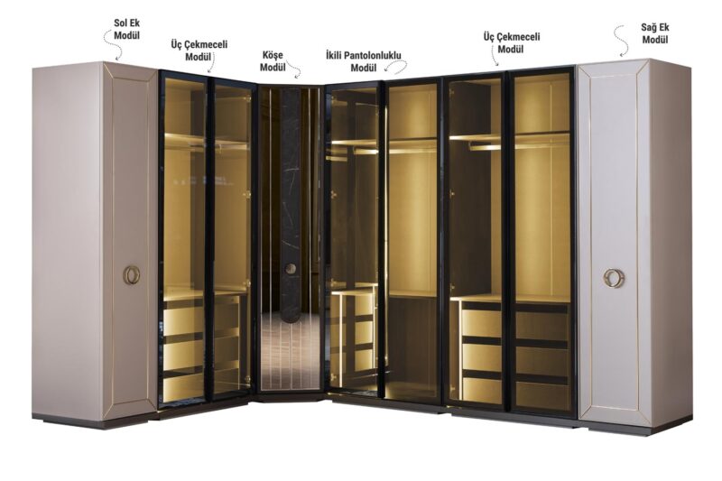 Lizbon Eintüriger rechter Schrank