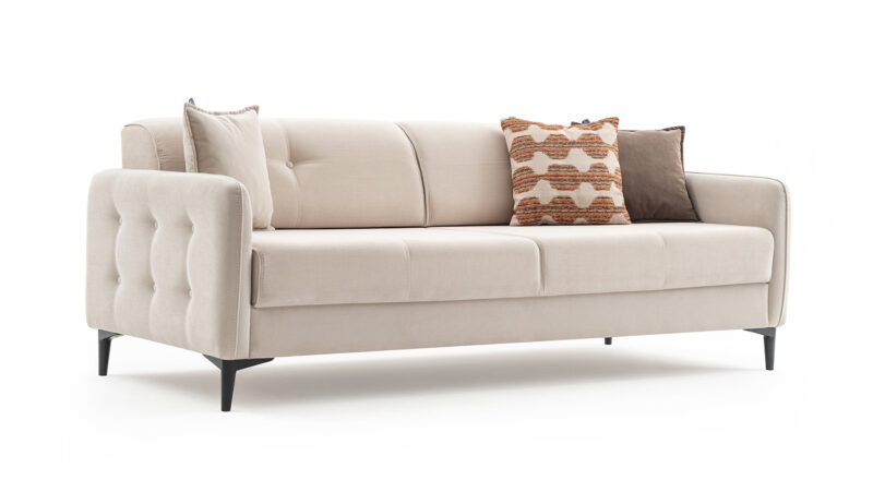 New Pluss Dreisitzer-Sofa mit Bettfunktion